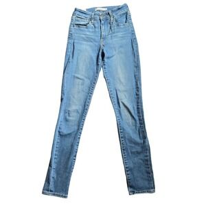 Levi's 721 High Rise Skinny Premium Denim Size 25 Blue Jeans